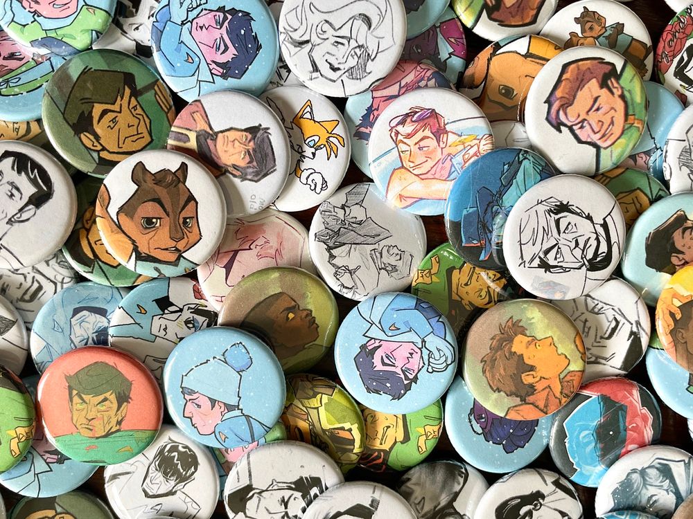 star trek and other miscellaneous buttons