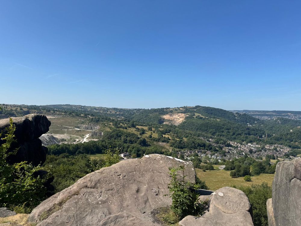 The view from Black Rocks across to the Derwent Gorge at Matlock.