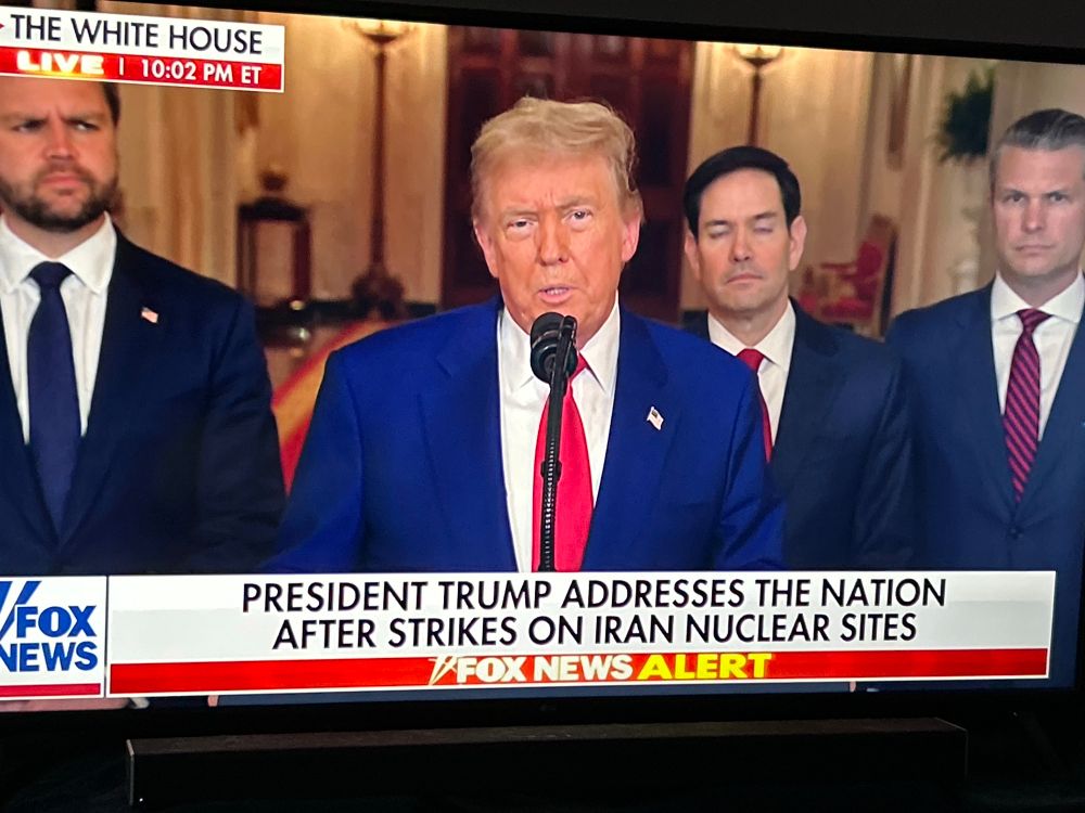 Photo of Trump speaking tonight. 