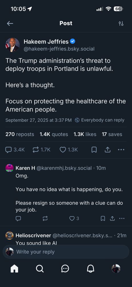 Picture of the CRINGE Jeffries post with 3.4k replies, 1.4k quotes, and 1.3 k likes. 