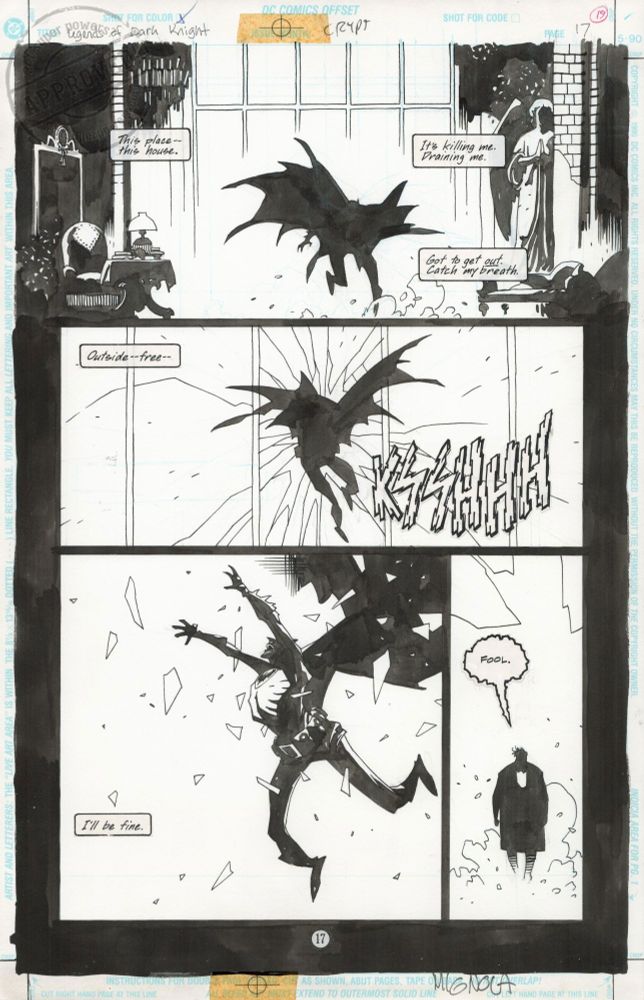 Mike Mignola original art from Batman Legends of the Dark Knight 54.