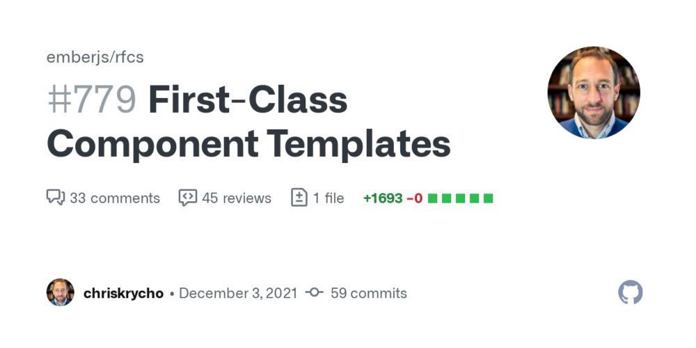 First-Class Component Templates by chriskrycho · Pull Request #779 · emberjs/rfcs