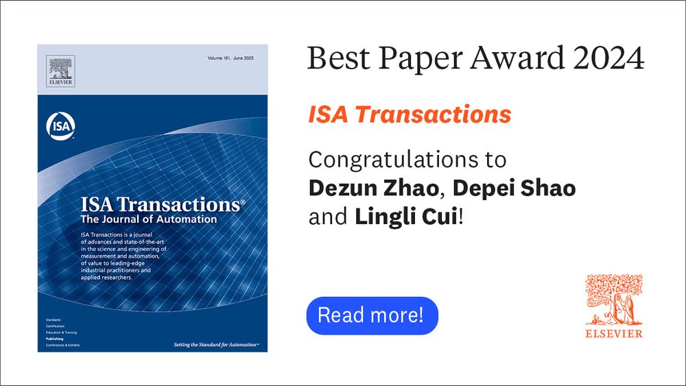 ISA Transactions Best Paper Award 2024 winner announcement.