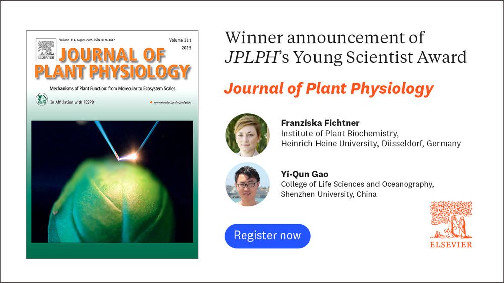 Announcement of the winners of the Journal of Plant Physiology Young Scientist Award, celebrating emerging leaders in plant science.