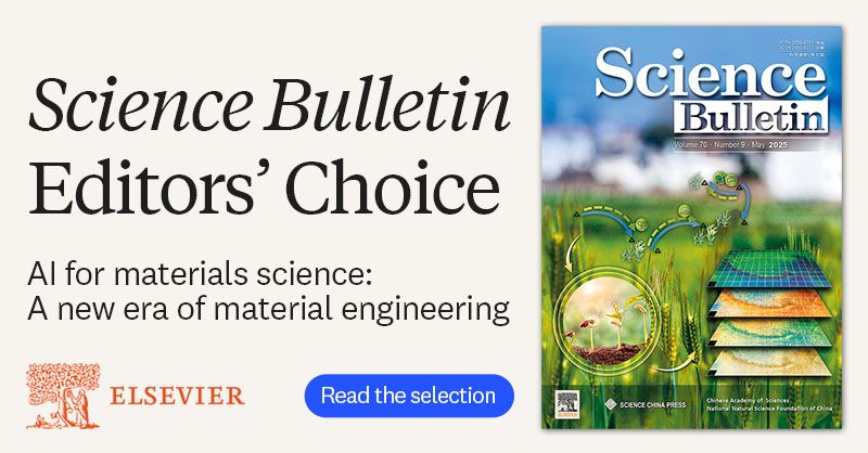 Link to the AI for Materials Science in Science Bulletin, published with the Chinese Academy of Sciences