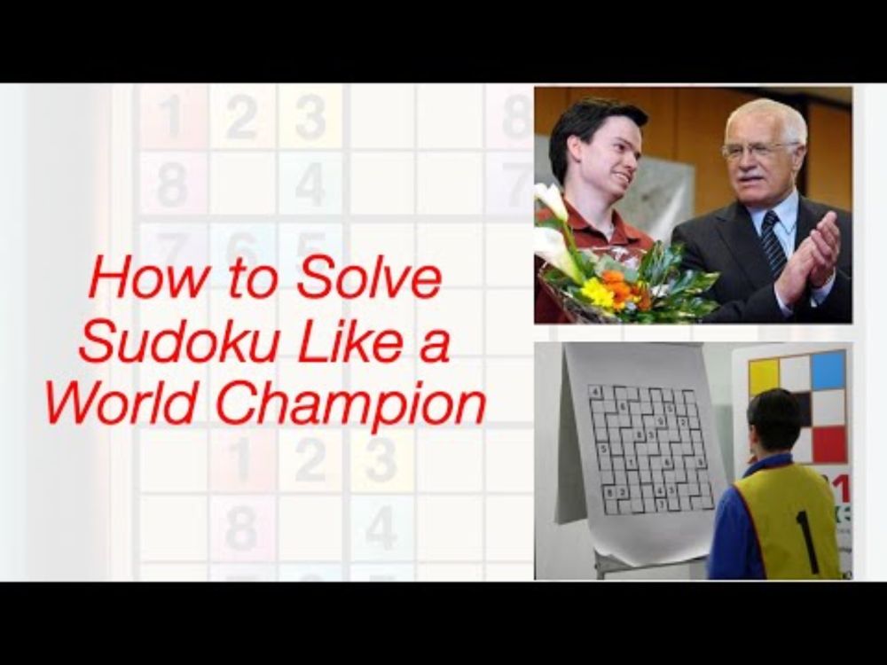 How To Solve Sudoku Like a World Champion
