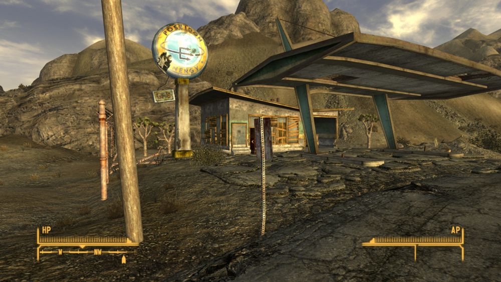 A shot of the Poseidon Energy in Goodsprings from the game fallout New Vegas 