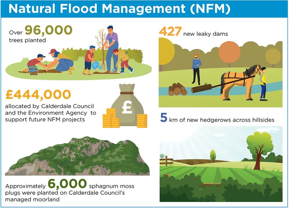 Nature-based solutions to tackle flooding in Calderdale since the floods of 2015