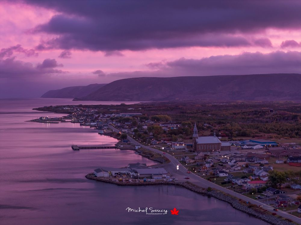 Cheticamp ahead of a south-east wind with gusts up to 120kmh expected.

Happy Halloween! seems we have some wind/rain on the way  today.

Cheticamp,
Cape Breton Island, NS, CANADA
October 31, 2025

© Michel JS Soucy
https://www.michelsoucy.ca
www.youtube.com/@michelsoucy2343

#destinationcheticamp #aerialphotography #autumn2025 #sunrise #weather #travel #tourism #peace #bekind