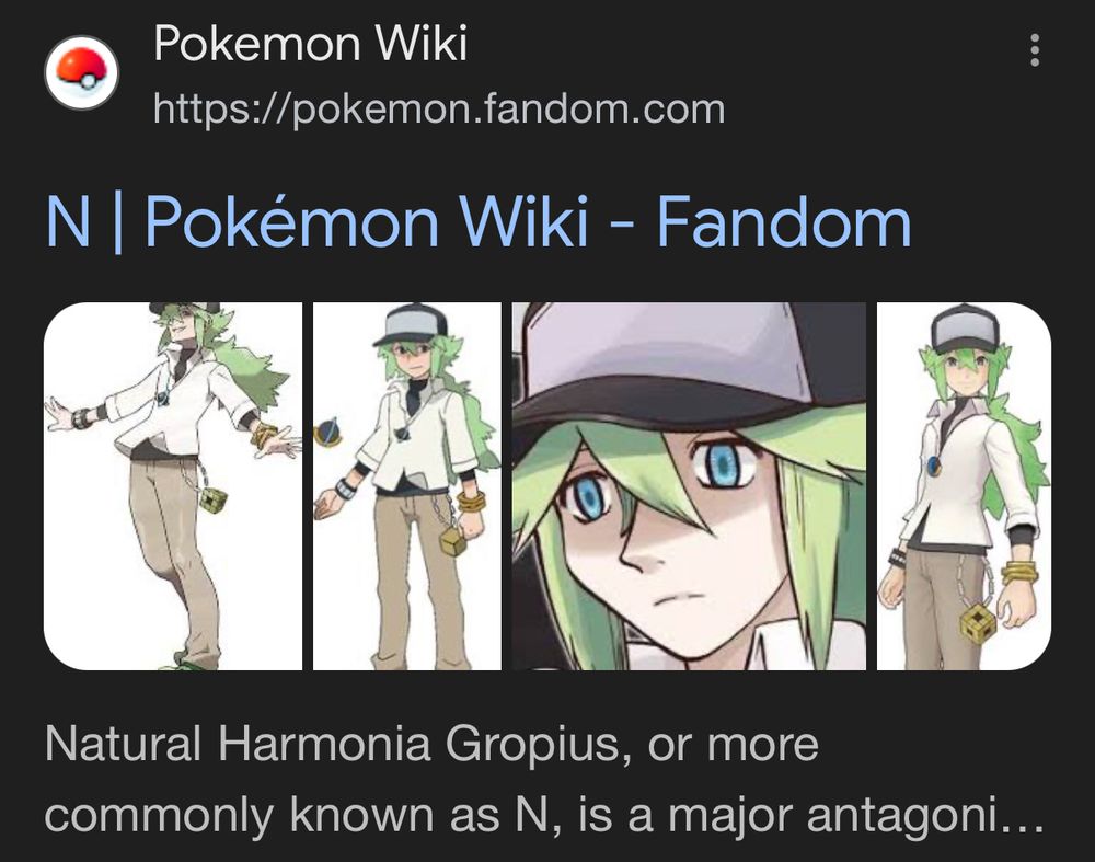 N's name from Pokemon is Natural Harmonia Gropius