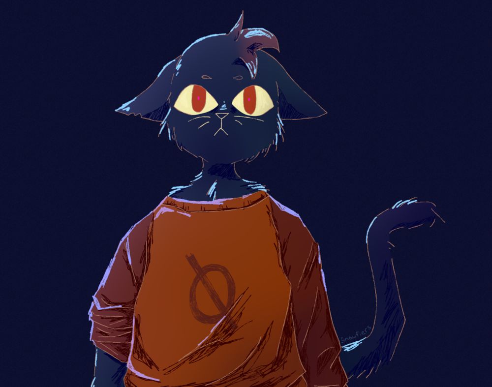 Portrait of Mae from the game Night in the Woods