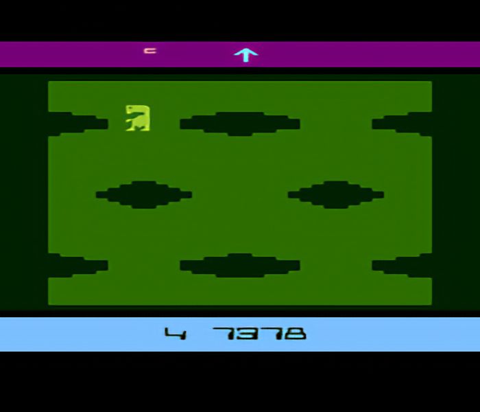A screenshot from the legendary Atari 2600 game, E.T.: The Extra Terrestrial.