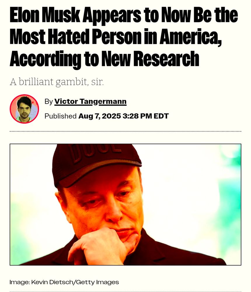 Elon Musk Appears to Now Be the Most Hated Person in America, According to New Research