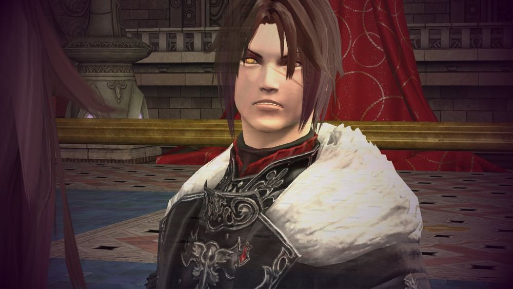 The reflected shadow is him-- yellow eyes and a hyur, but him, nevertheless. His expression is a sneer.