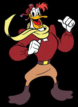 Launchpad McQuack from the Disney cartoon DuckTales