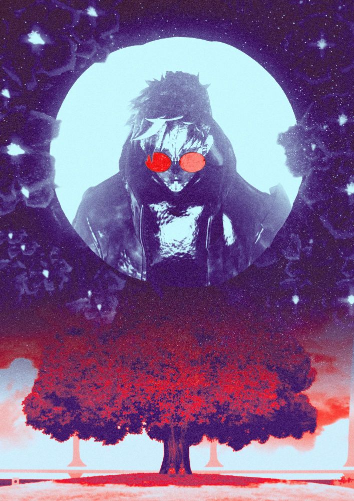 dual tone poster of vash the stampede