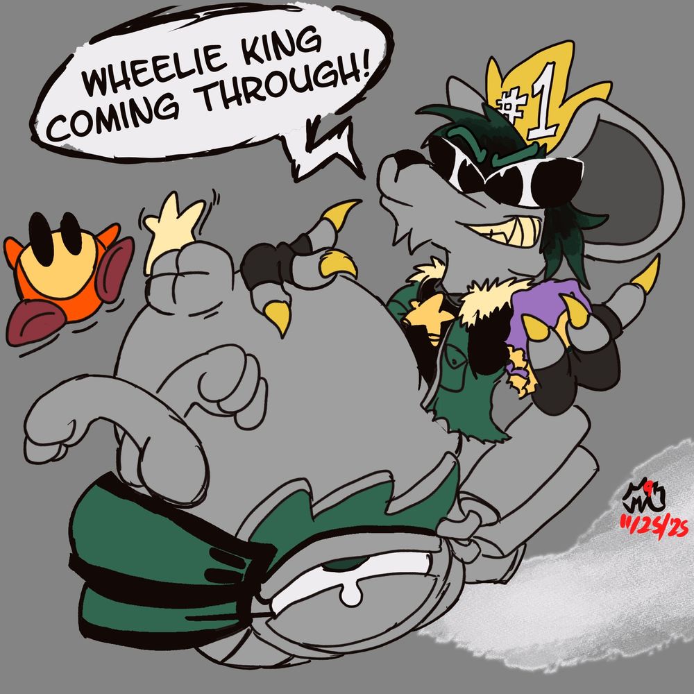 Local Mouse Champion of the Air Riders race earns another victory under his belt!
Wheelie Vehicle desires a vacation!