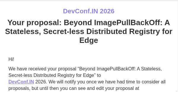 mail showing proposal to devconf in has been submitted.