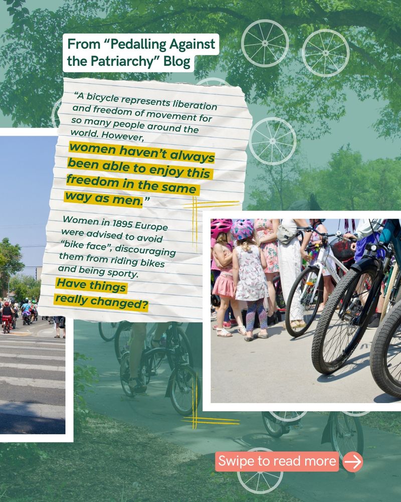 From “Pedalling Against the Patriarchy” Blog:
“A bicycle represents liberation and freedom of movement for so many people around the world. However, women haven’t always been able to enjoy this freedom in the same way as men.” Women in 1895 Europe were advised to avoid “bike face”, discouraging them from riding bikes and being sporty.
Swipe to read more.