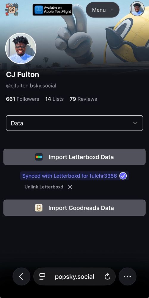 Profile data tab with synced indicators 