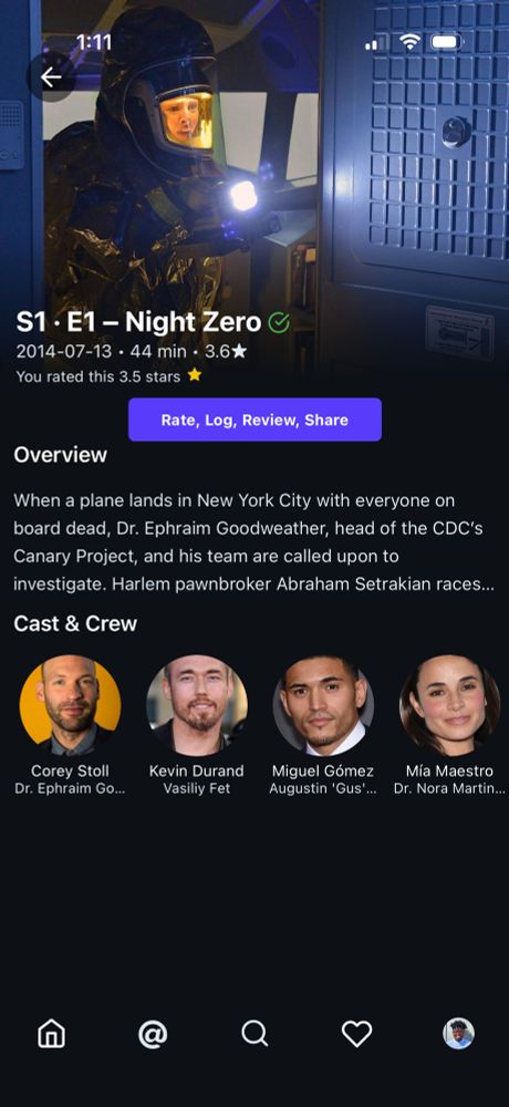 Episode page on Popsky mobile app