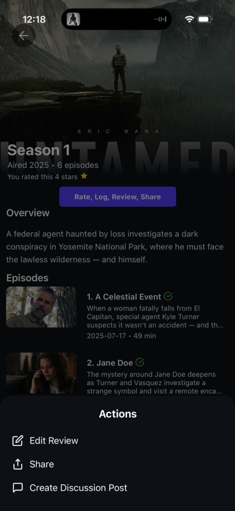 Untamed season 1 with option to created discussion posts 
