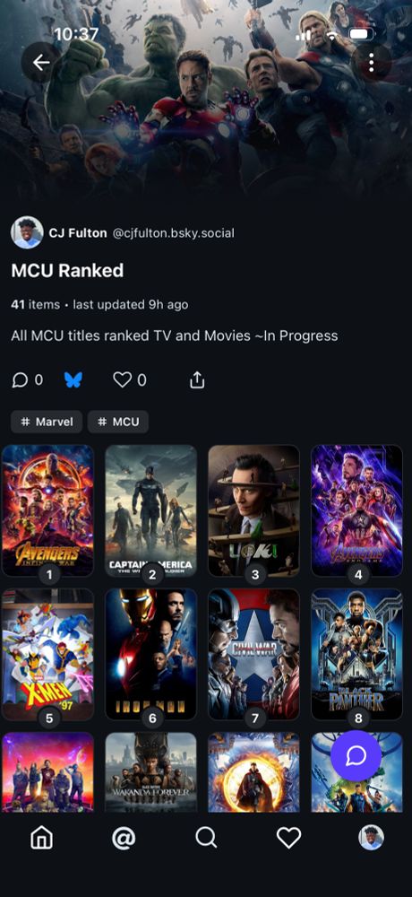 View of an ordered list on Popsky app