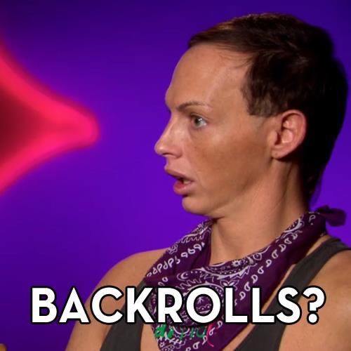 Drag race meme of Alyssa Edward’s famous “back rolls” quote