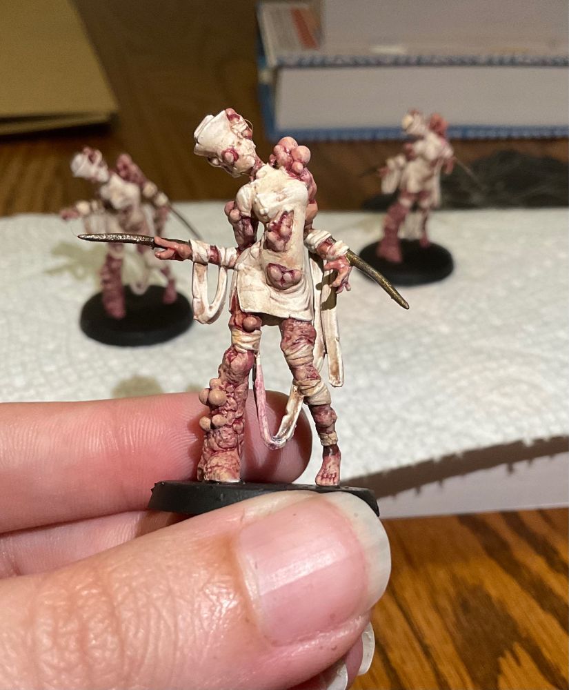 Upclose of creepy nurse mini