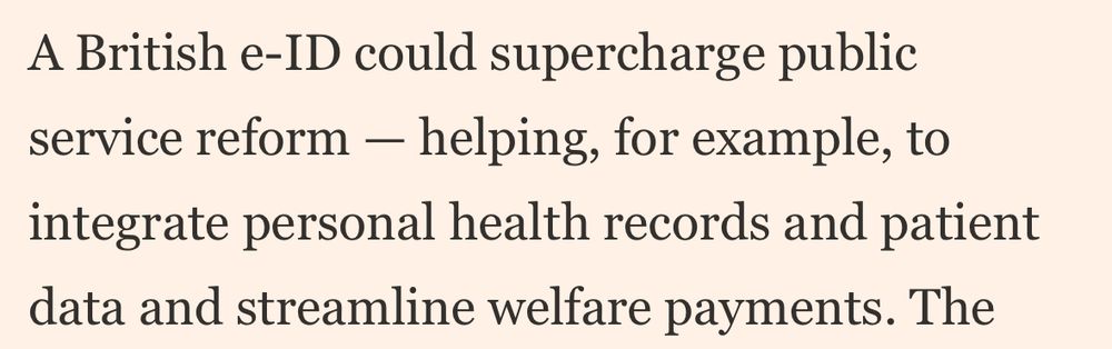 A British e-ID could supercharge public service reform - helping, for example, to integrate personal health records and patient data and streamline welfare payments.