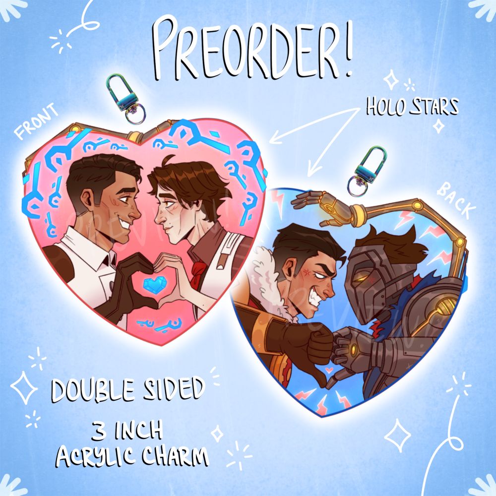 “PREORDER! Double Sided 3 inch acrylic charm - Holo stars on both front and back”