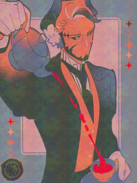 カラパレを使って描いたツォルニヒ。配色の練習になったしおしゃれに出来上がるからまたやっていきたい。