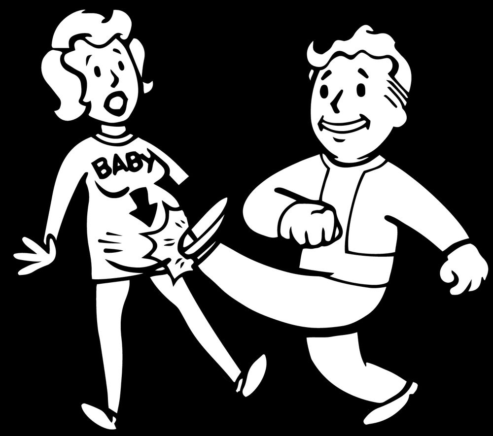 the cut "Child Killer" vault boy image from Fallout 2