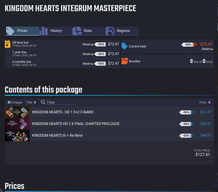 kingdom hearts 50% off