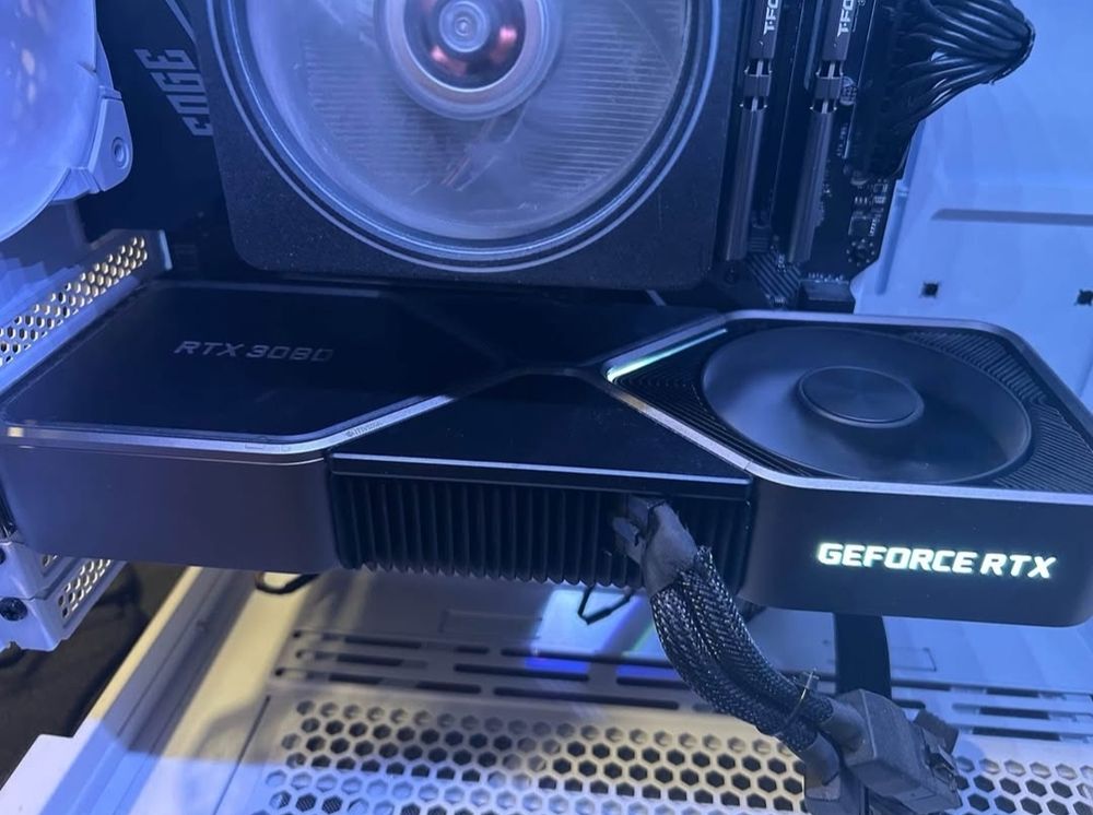 A picture of a 3080 founders edition GPU, it's the one I want to buy for my pc