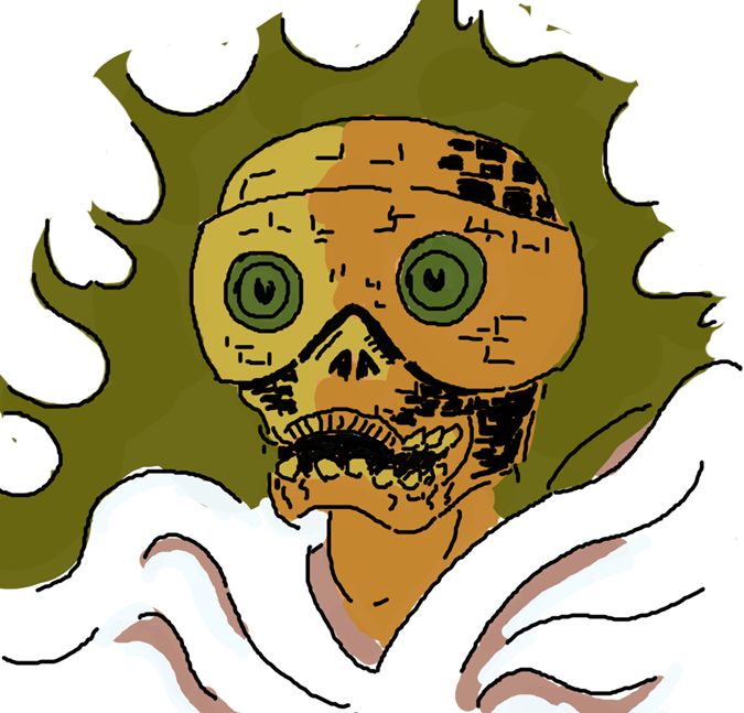 Death's Head, obscure Daredevil villain, fanart by me.
