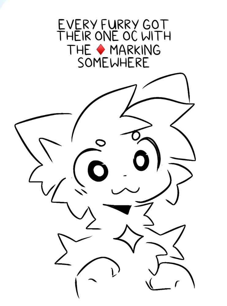 every furry got their one oc with the diamond marking somewhere