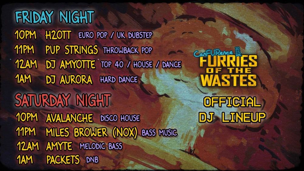 Avalanche will be DJing disco house at Canfurence 2025 on Saturday at 10.