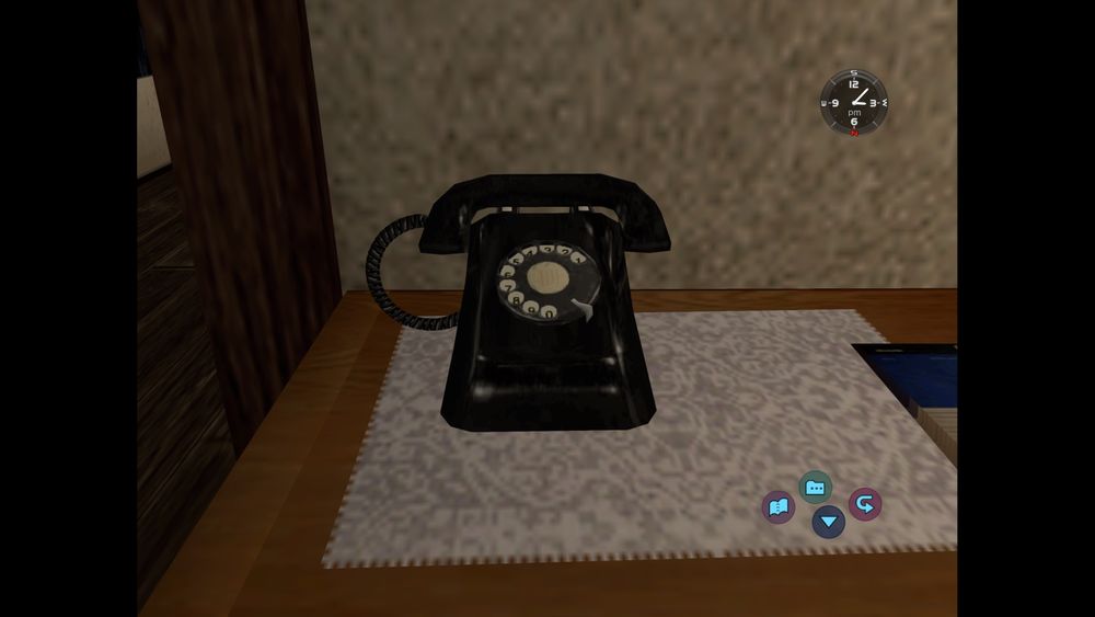 Hazuki Dojo black rotary telephone