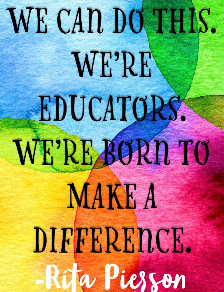 WE CAN DO THIS.
WE'RE EDUCATORS.
WE'RE BORN TO MAKE A DIFFERENCE.

#education #teachers 