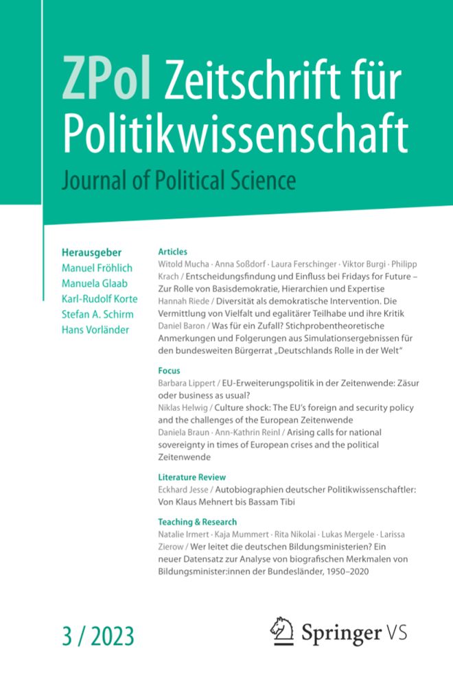 Theorie und Empirie der Vergleichenden Koalitionsforschung: Stand und Ausblick - Zeitschrift für Politikwissenschaft