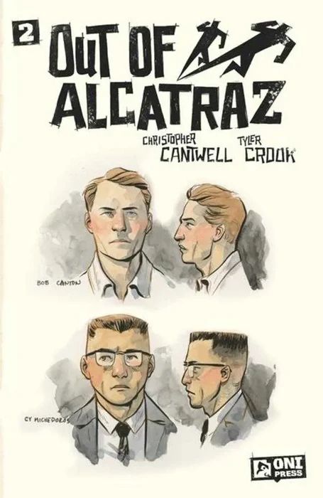 Out of Alcatraz #2 cover, character sketches of lawmen Bob Canton and Cy Michedoros, art by Tyler Crook