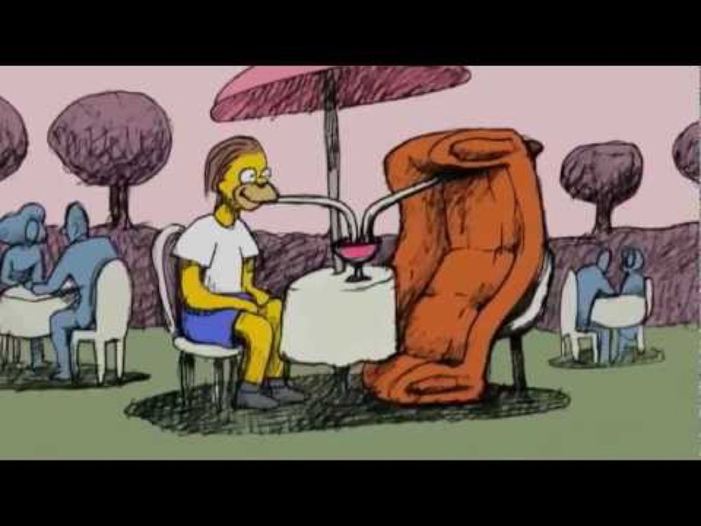 SIMPSON   Bill Plympton Couch Gag from Beware My Cheating Bart