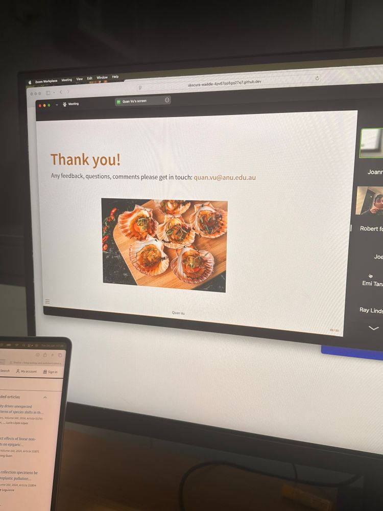 Closing slide of talk that I missed 