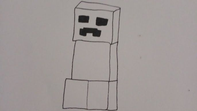 Minecraft Creeper Drawing in depth