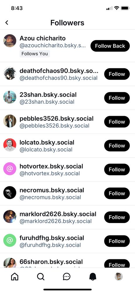 The followers are all bots. 1600 of them