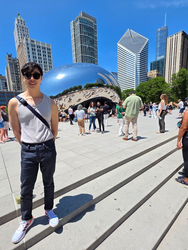 Picture in front of the bean
