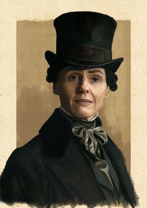 A painted portrait of Gentleman Jack.