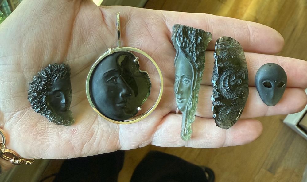 #moldavite • #carvings