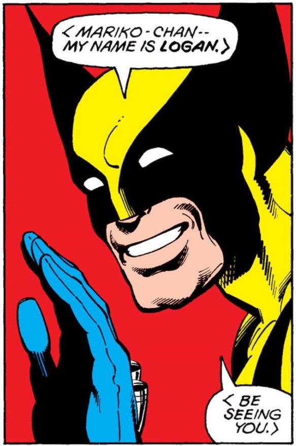 Claremont Wolverine smiling and speaking Japanese.